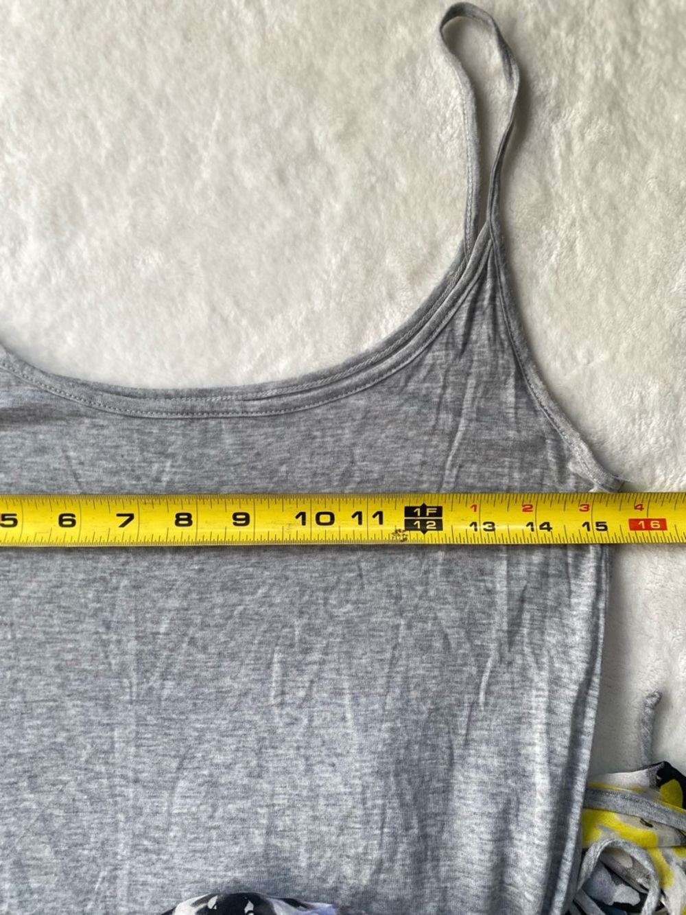 Three Dots 100% Silk Abstract Blouse Medium Gray Tencel Cami Layered Top USA - Picture 8 of 11